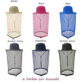 Faletony Head Net Mosquito Sun Hat Mosquito Protection UV Protection Bush Hat Fishing Hat Safari Mosquito Net Hat for Men and Women, Matt Blue