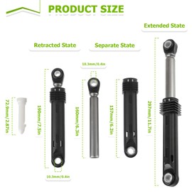 EPLZON 3 Pack ACV72909503 ACV72909501 Washer Shock Absorber Fit for LG Kenmore Elite Washing Machine Damper Assembly Replace AP5974356 PS11707466 Fits Models WM3250HVA WM3570HWA