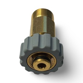 M&M Smartek High Pressure Washer Adaptor M22 x 1.5 Male to M21 x 1.5 Female Connection 1: M22 x 1.5 Male Thread Connection 2: M21 x 1.5 Internal Thread