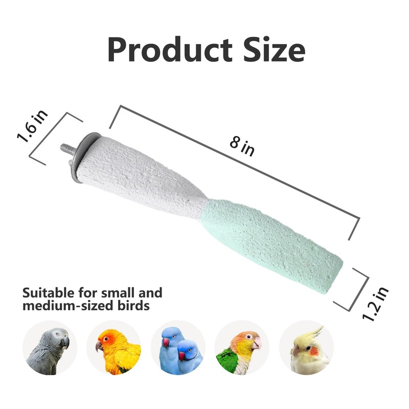 Parrot Perch with Rough Surface for Beak and Claw Trimming