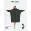 SaphiRose Long Sleeve Rain Jacket Extra Length Waterproof Rain Poncho