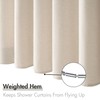 MIULEE Extra Long Linen Shower Curtain 90 Inches Long with