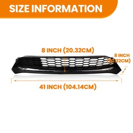 YLT AUTO Front Bumper Cover Lower Grille Replacement Shroud Front Honeycomb Air Intake for 2016-2017 Honda Accord Sedan