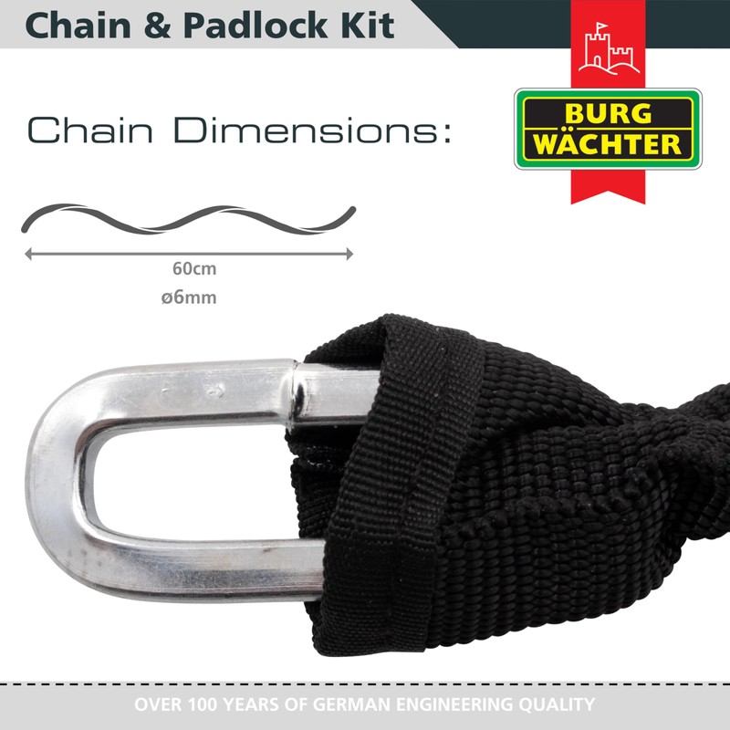 Burg Wachter SKM 6/60 CPL 60cm 6mm Security Chain &