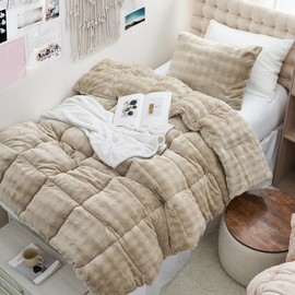 Coma Inducer Git Puffy Cozy Oversized Twin Comforter Set - Timber Taupe