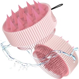 Rena Chris Scalp Massager Brush Double-Sided Silicone Exfoliator for Hair Growth