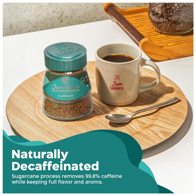 Juan Valdez Decaffeinated Freeze Dried Coffee | 100% Colombian Arabica