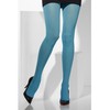 Smiffys Opaque Tights, Blue , Fever Hosiery Fancy Dress, Fever