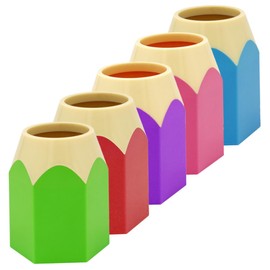 5 Piezas Porta LáPices Grande En Forma De LáPiz, Organizador De Escritorio Creativo, Taza De Almacenamiento Para Brochas De Maquillaje, Color Surtidos