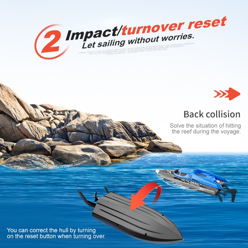 RC Boat Remote Control Boat 30KM/H High Speed IPV7 Waterproof