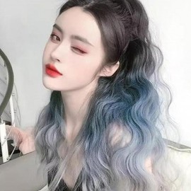 Tied-up Brit Gradient Hairpiece Upstyle Colored Ponytail Wig Clip Wig Wavy Hair Extension Clip Wig (48024693) - Gray / 묶음머리 브릿 그라데이션 헤어피스 업스타일 컬러 포니테일 가발 가발집게 가발 웨이브 붙임머리 집게가발 (48024693) - 그레이