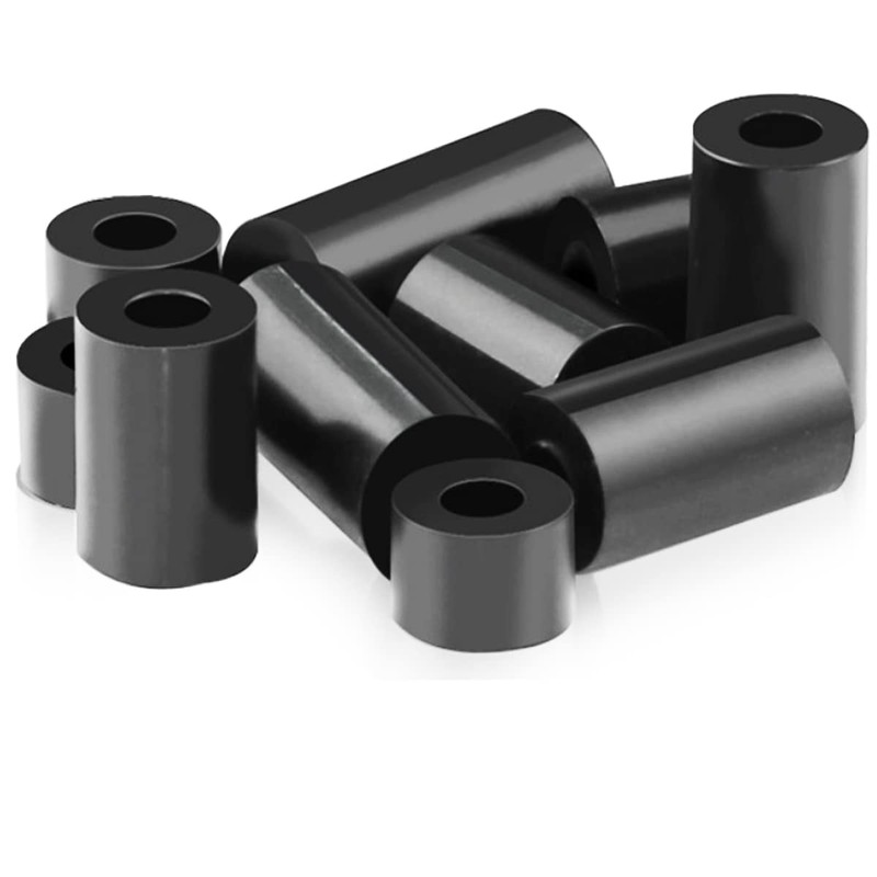 Black ABS Round Washers 13mm Length, OD 7mm, ID 3.2mm,