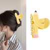 Cute Pencil Hair Claw Clips Yellow Pencil Hair Clips for