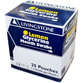 Livingstone Lemon Glycerine Mouth Swabs 25 Box