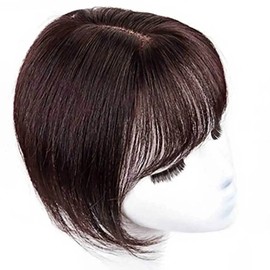 Wig extensions women's wig crown dark brown bangs short hair (KYR-WFGX10H) / 붙임 가발 여자가발 정수리 다크브라운 앞머리 단발 (KYR-WFGX10H)