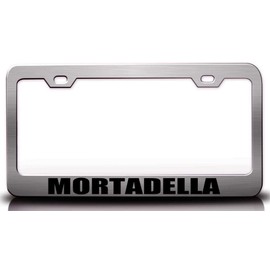 Custom Brother - MORTADELLA w/Hearts Food Vegetable Fruit Metal Car SUV Truck License Plate Frame Ch g96
