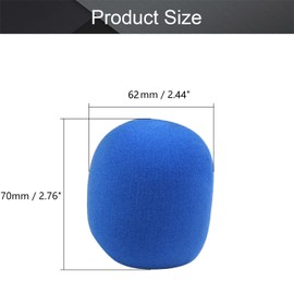 Fielect - Funda para micrófono (5 unidades), diseño de espuma de espuma, color azul