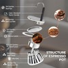 Uncoated 1 Cup Single Tube Moka Pot 304 Thickened Stainless