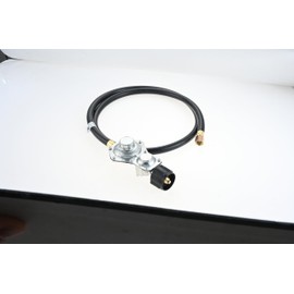 Hicello 5FT Two-Stage Propane Regulator with Hose | QCC1 & 3/8" Female NPT- Compatible with RV, Generator, Camp Stove, Gas Grill, Heater | RV Propane Regulator Fits All 5-40LB Propane Tanks