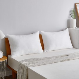 Acanva Bed Pillows for Sleeping 4 Pack, Premium Fluffy and Soft Down-Like Polyester Fiber Filled, Perfect for Back, Stomach & Side Sleepers, Queen (Pack of 4), White 4 Count