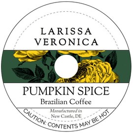 Pumpkin Spice Brazilian Coffee (Single Serve K-Cup Pods) (Gourmet, Naturally Flavored, Whole Coffee Beans) (12 pods, ZIN: 577010) - 2 Pack