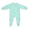 Organic Cotton Crossover Baby Sleepsuit with Feet - Sage Green