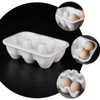 Cabilock Ceramic 6 Cup Egg Holder Half Dozen White Porcelain