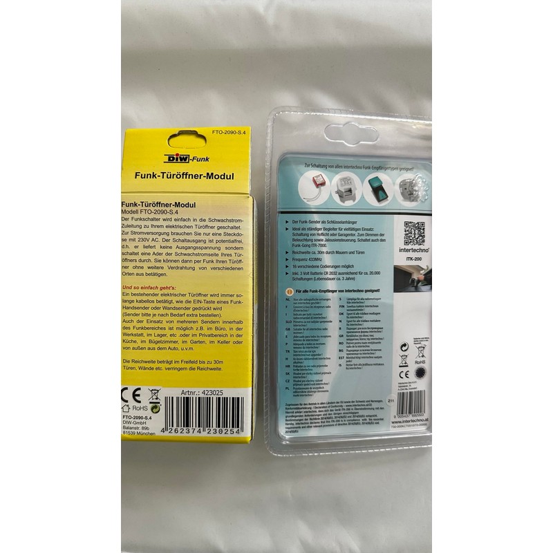 DIW Intertechno ITK-200 Wireless Door Opener Module for Electric Door