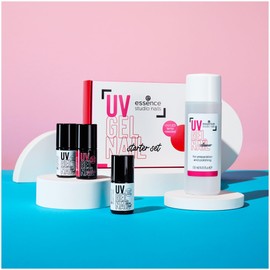 essence Studio Nails UV Gel Nail Starter Set, Nail Set, No. 01, Acetone-Free, Vegan, No Microplastic Particles, No Parabens, Pack of 1