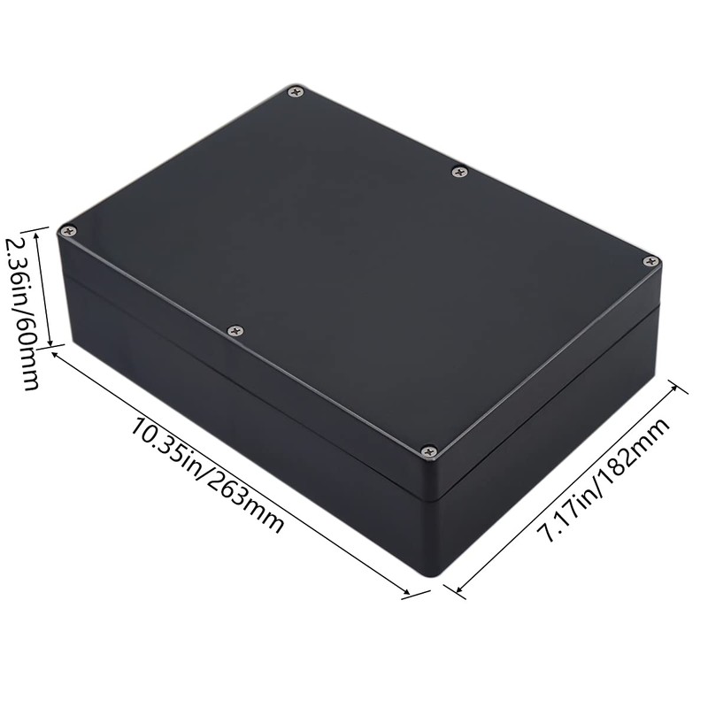Otdorpatio Project Box IP65 Waterproof Junction Box ABS Plastic Black