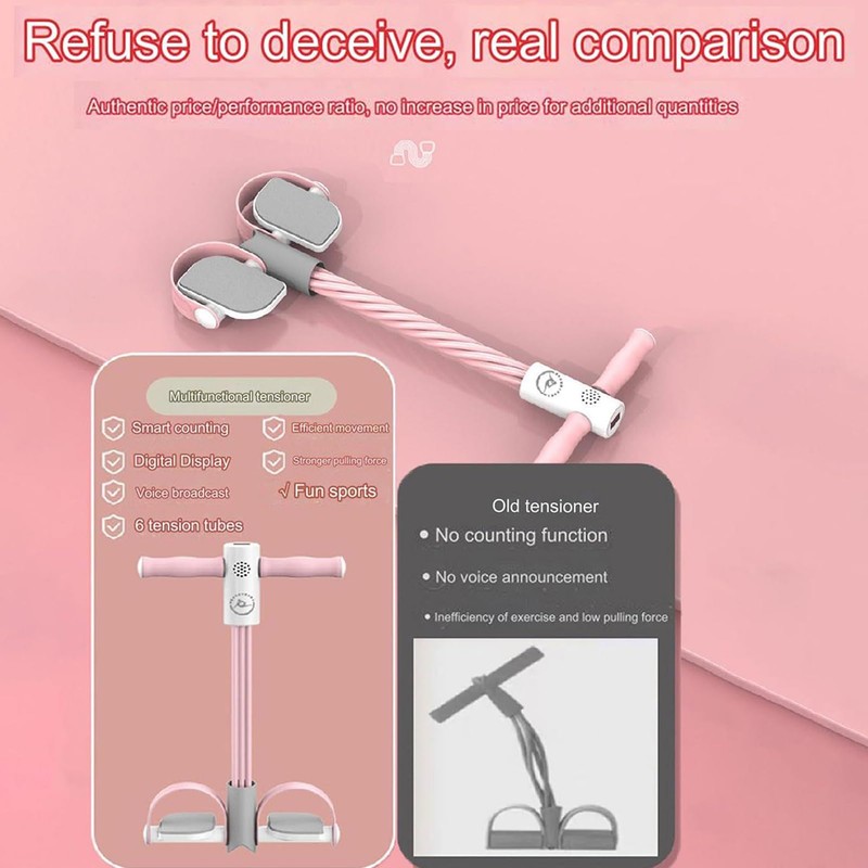 Tension Rope Pedal Puller - Sit-up Ankle Pull Rope Fitness