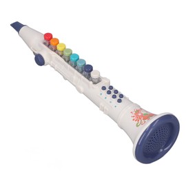 LBEC Educational Clarinet Toy, Colorful Clarinet Toy for Christmas Party! (White)