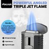 Xikar Tactical Triple Power Jet Flame Lighter, Engineered for Performance,