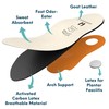 HANDARTE Genuine Leather Orthotic Insoles for Flat Foot Arch Support