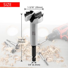 NICAVKIT 1-3/16 Inch Forstner Bit for Wood,1-3/16" Forstner Drill Bit for Woodworking, Wood Drill Bit Woodworking Hinge Cutter Tool for Wood Plywood Plastic