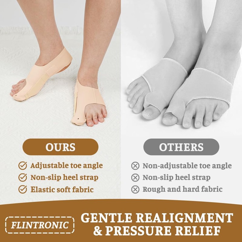 flintronic Hallux Valgus Correction, 2 Pieces Toe Separator, Hallux Valgus