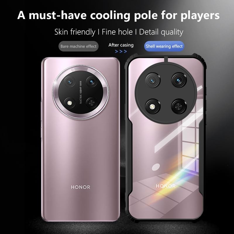 TPDRUY Funda para Honor Magic7 Lite 5G Case Transparente Uso
