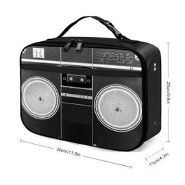 Guiteinyi Audio Music Lunch Bag Insulated Reusable Lunch Box Tote Bag For Women Men Work Picnic Travel