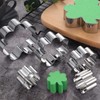 6 Pieces St. Patrick's Day Shamrock Cookie Cutter Stainless Steel