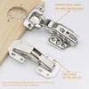 2-Pack Hidden Hinges for Cabinet Doors Frameless,90 Degree Concealed Cabinet