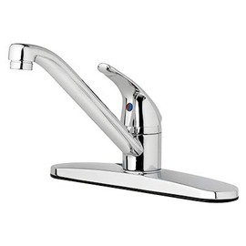 HomePointe Rounded Kitchen Faucet with Single Lever Handle - Chrome
