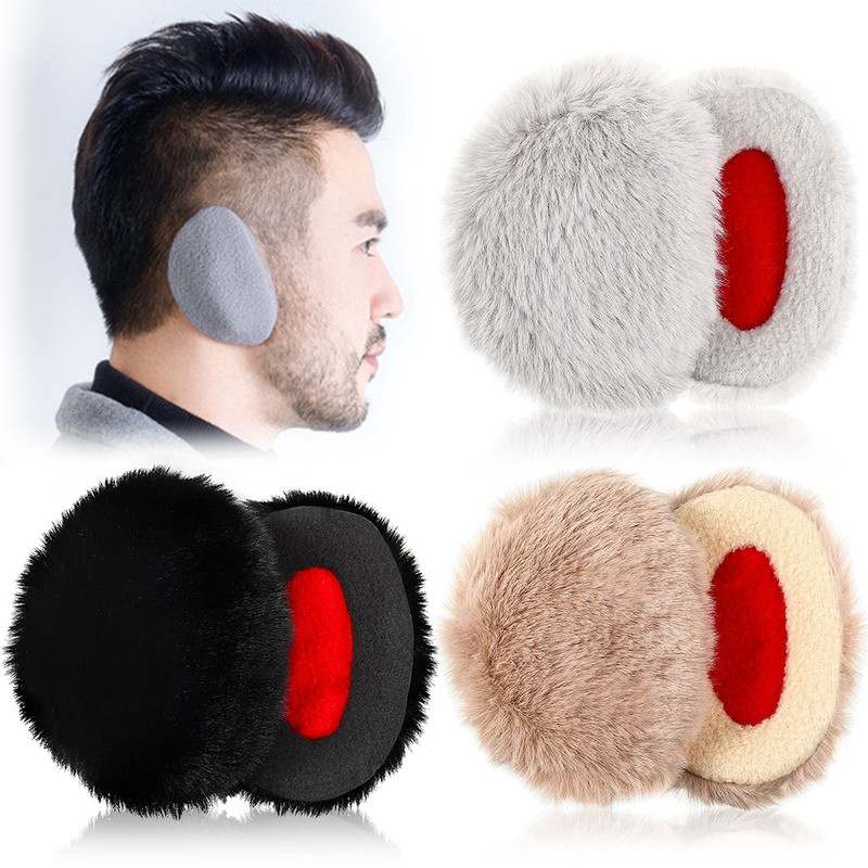 3 Pairs Bandless Ear Muffs Fleece Windproof Earmuffs Winter Ear