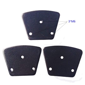 3 Pcs Diamond Grinding Disc Block Trapezoid 3*M6 Hole Genenal Sintering Medium Bond for Concrete Epoxy Floor Grinding (60#)