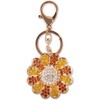 Yellow Sunflower Keychains for Women and Girls Bling Crystal Decorations