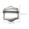 Ciieeo 50 Uds. De Anillos de Metal Ajustador Rectangular de