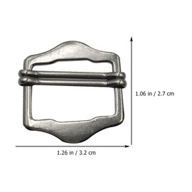 Ciieeo 50 Uds. De Anillos de Metal Ajustador Rectangular de Metal Triglides Hebilla Deslizante Hebillas de Pasador de Rodillo Ajustador de Correa Deslizante Clips para Bufanda Anillo