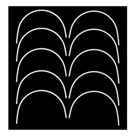 HAND ® 5 Pairs of Plastic Bra Under Wires (Size L) White