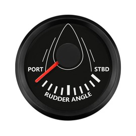 ELING Waterproof Boat Rudder Angle Indicator Gauge Meter 0-190ohm Signal 2"(52mm) with Backlight