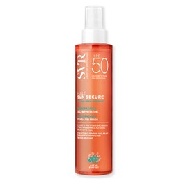 SVR Sun Secure - Huile Seche SPF50 Olio Secco Viso Corpo Capelli Satinato, 200 ml