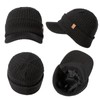 TOP-EX Waterproof Visor Beanie Hat for Men Winter Knit Skull